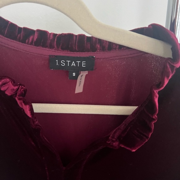 1. STATE RED VELVET DRESS IN SIZE SMALL - Picture 2 of 5